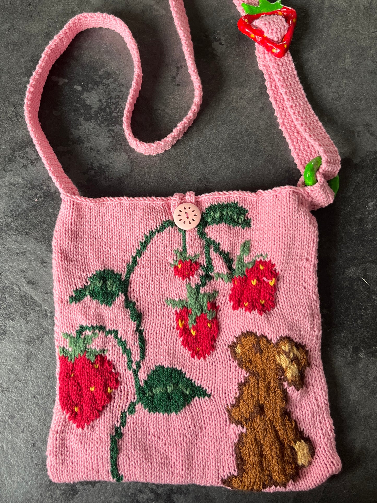 FREE bunny eating strawberries colourwork graph