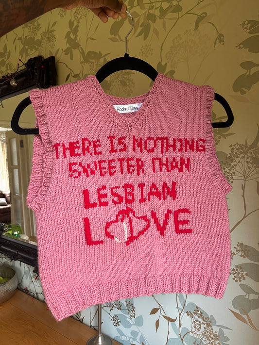“There is nothing sweeter” cropped vest
